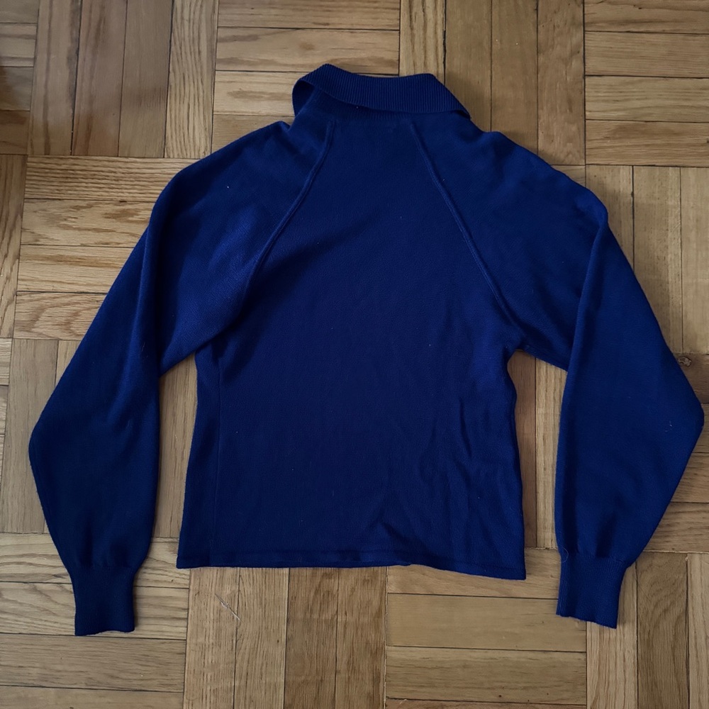 Blue Vintage 100% Wool Sweater - Picture 3 of 3